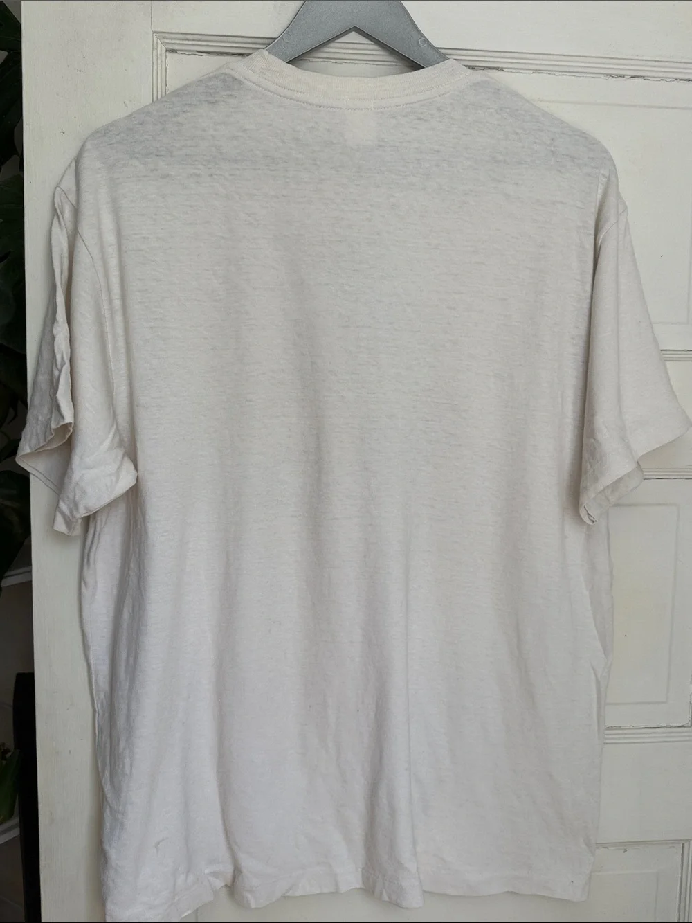 Re/Done Cream Picnic Graphic Tee with Yellow and Red Print - Picture 7 of 7